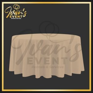Beige Round Tablecloth
