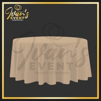 Beige Round Tablecloth