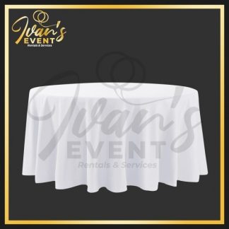 White Round Tablecloth