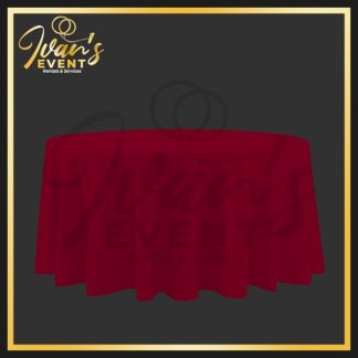 Burgundy Round Tablecloth