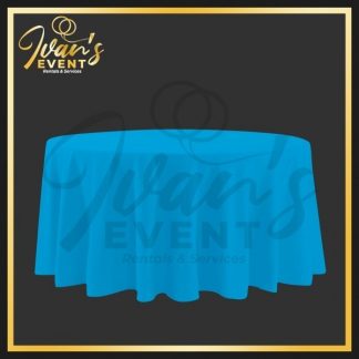Light Blue Round Tablecloth