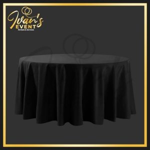 Black Round Tablecloth