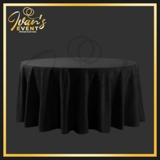 Black Round Tablecloth