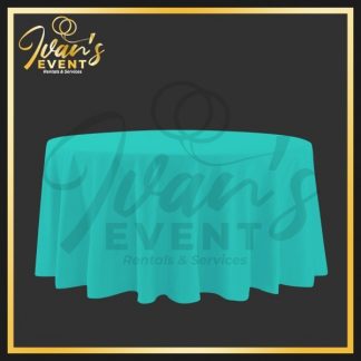 Teal Round Tablecloth