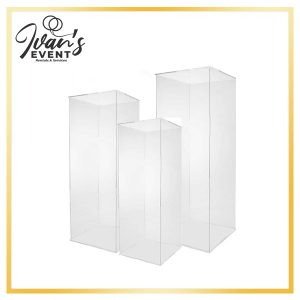 Clear Pedestal set of 3