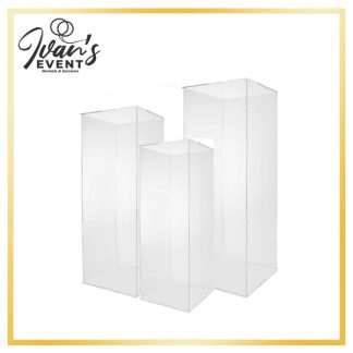 Clear Pedestal set of 3