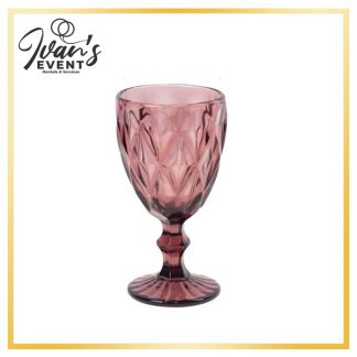 Wine Glasses Dusty Rose 12Oz 7”high Box of 25