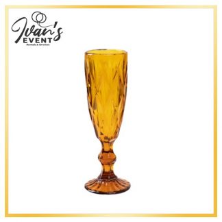 Champagne Flute Ambar Gold 6oz 8”High Box of 36