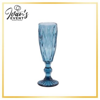 Champagne Flute Ocean Blue 6oz 8”High Box of 36