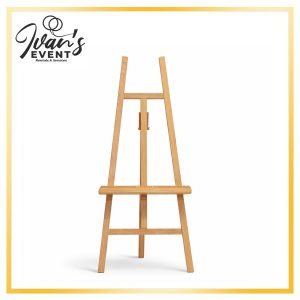 Easel Natural Wood rental,art easel rental, wooden easel hire LA, display easel Los Angeles, event easel rental, wedding easel rental, artists easel for rent, painting easel rental, rustic easel rental
