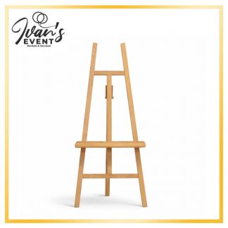 Easel Natural Wood rental,art easel rental, wooden easel hire LA, display easel Los Angeles, event easel rental, wedding easel rental, artists easel for rent, painting easel rental, rustic easel rental