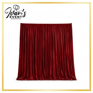 Red Velvet Pipe & Drape rental, Event draping services LA, Velvet backdrop rental Los Angeles, Luxury event decor LA, Pipe and drape rentals Southern California, Wedding draping Los Angeles, Corporate event decor rentals, Stage backdrop rental LA, Red velvet decor for events