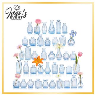 Set of 40 Decorative Vases rental, Event vase rental LA, Wedding centerpiece vases Los Angeles, Bulk vase hire California, Decorative vase sets for events, Luxury event decor rentals, Floral vase arrangements Los Angeles, Party vase rental services, Event styling vases LA
