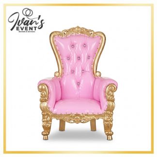 Kids Pink Throne Chair rental