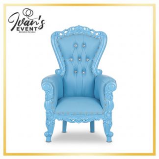 Kids Blue Throne Chair rental, Children's royal chair, kids party rentals LA, blue throne for kids, luxury kids furniture rental, prince princess chair, toddler event seating, Los Angeles party supplies, unique kids chairs