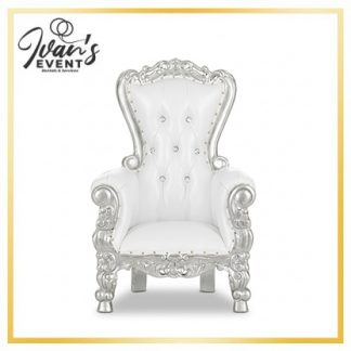 Kids Silver Throne Chair renta, Children's event rentals Los Angeles, Throne chair hire LA, Silver chair for kids party, Luxury kids furniture rental, Birthday party rentals Los Angeles, Royal chair rental kids, Kids party decor LA